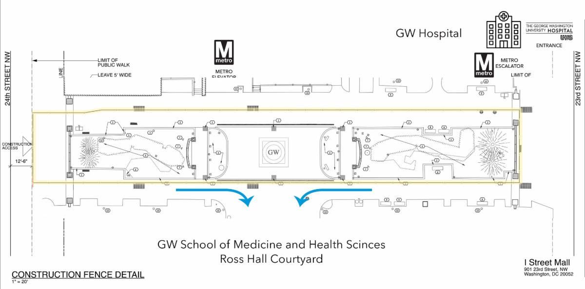 Diagram of Eye Street Mall contruction diagram